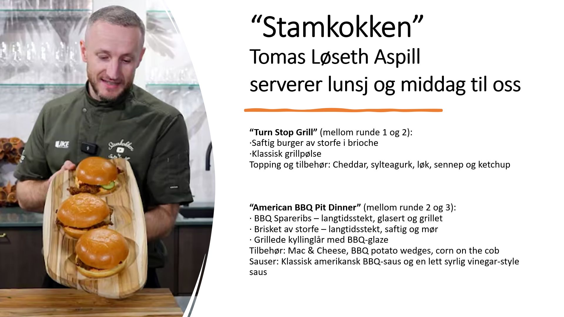 Stamkokkens meny under Surnadal Golf Maraton